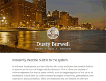 Tablet Screenshot of dustyburwell.com